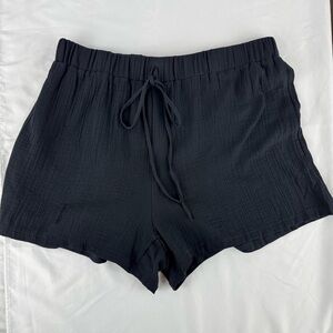 Temu Linen Style Drawstring Plus Size Shorts